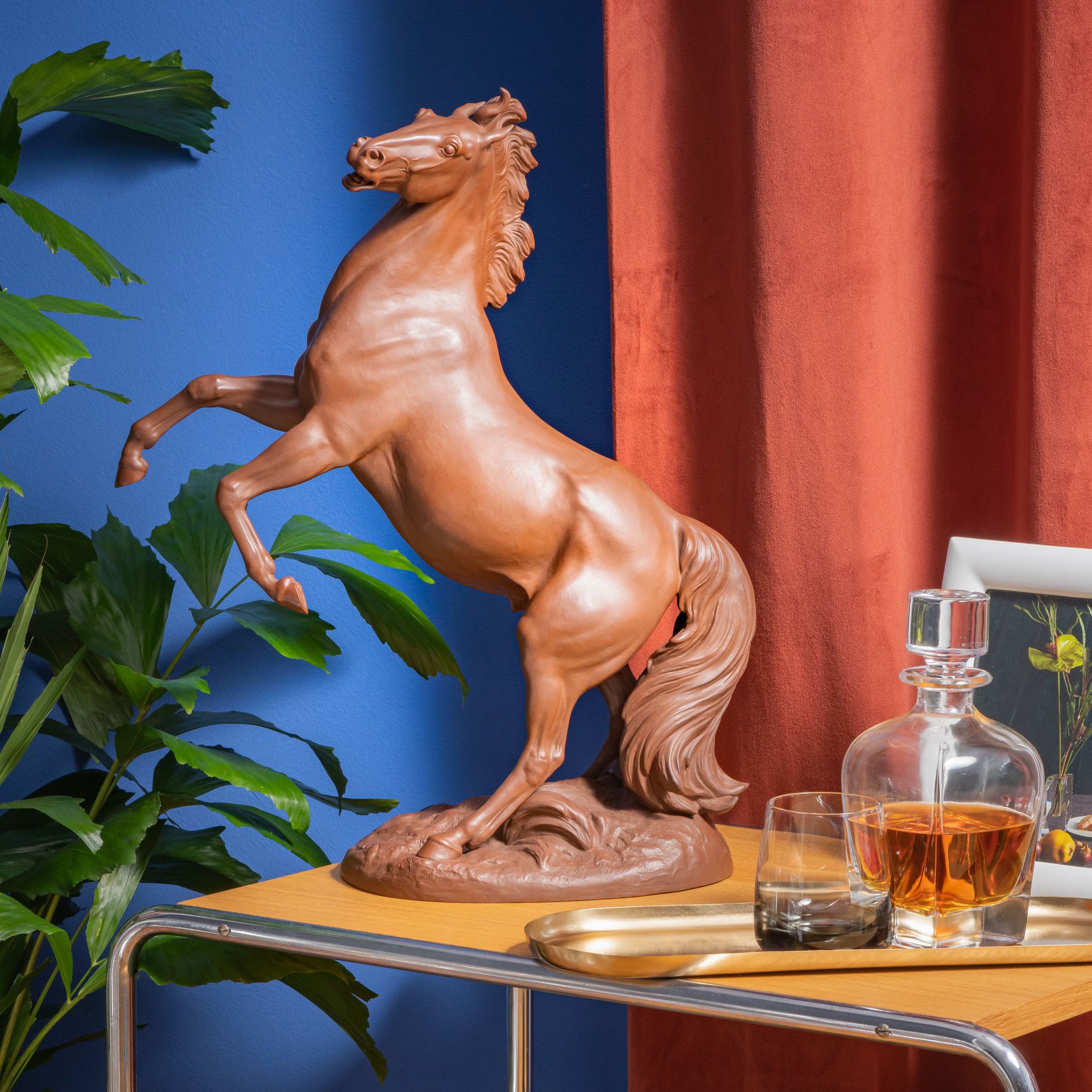 SINGLE FIGURINE HORSE NAMED MAESTOSO, BOETTGER STONEWARE