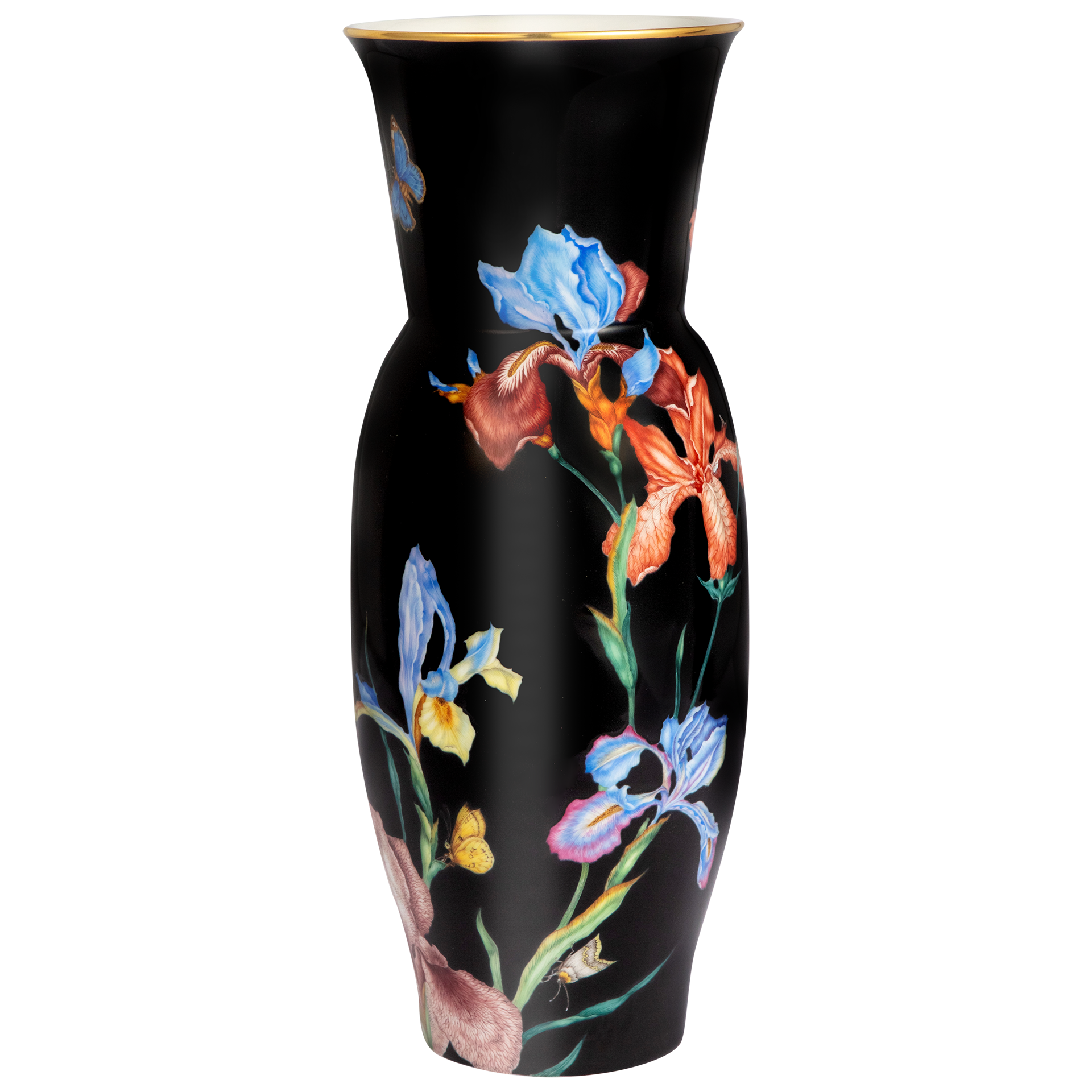 LIMITED MASTERWORKS VASE, IRIS WITH BUTTERFLIES