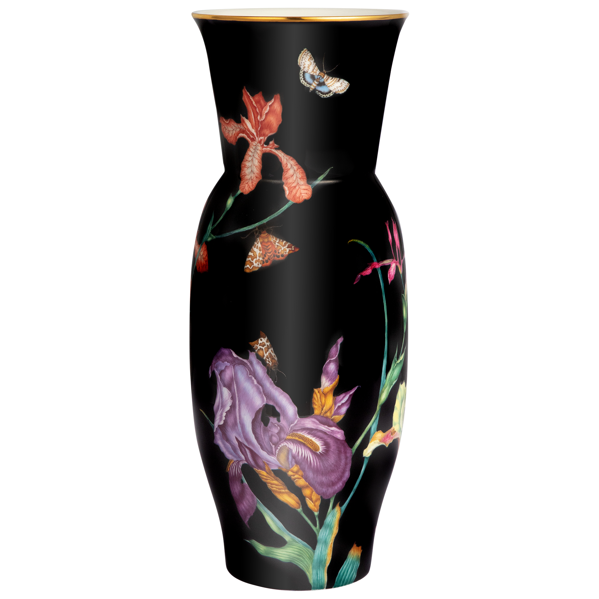 LIMITED MASTERWORKS VASE, IRIS WITH BUTTERFLIES