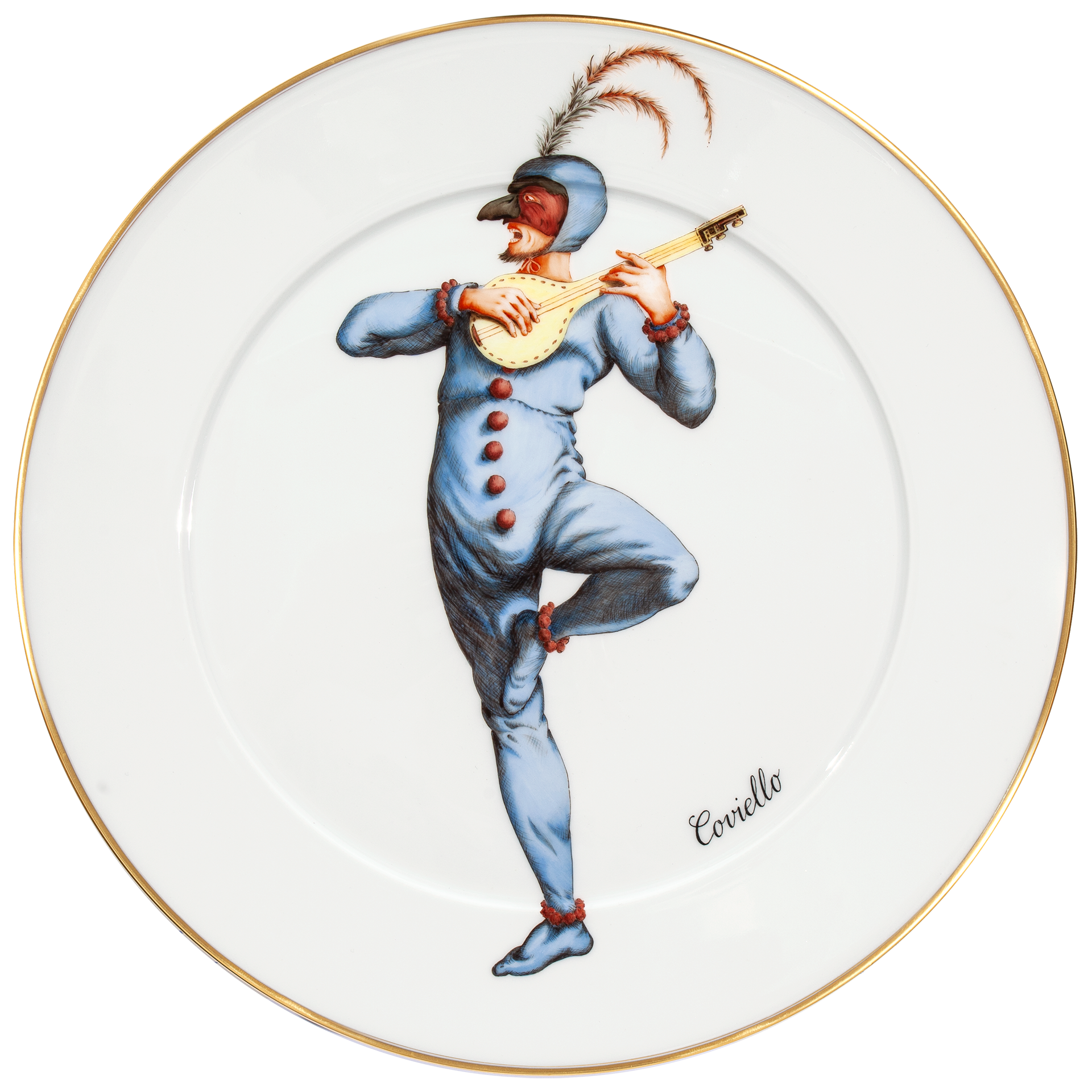 LIMITED EDITION 2021 WALL PLATE, COMMEDIA DELL' ARTE, COVIELLO