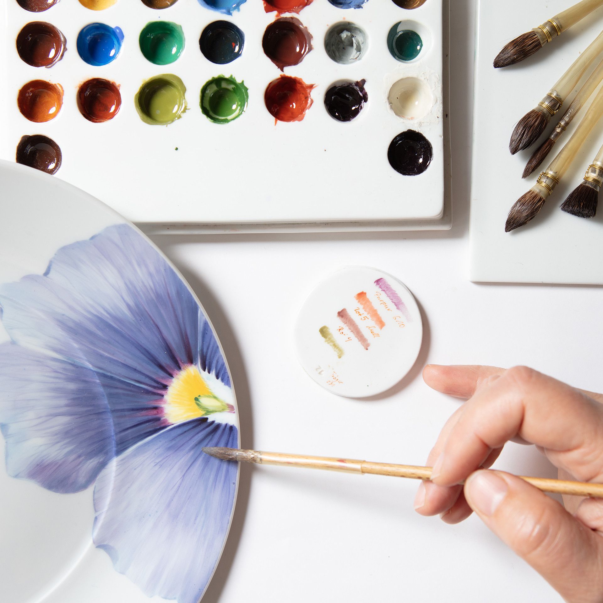 MEISSEN® COSMOPOLITAN GIANT BLOOM DINNER PLATE, PANSY