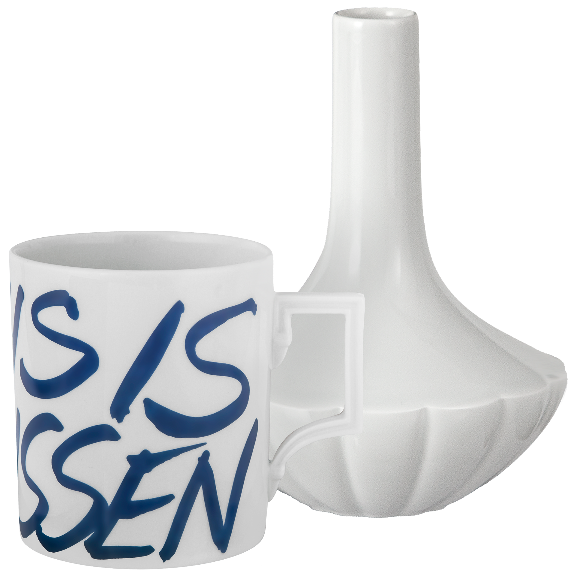 HOME OFFICE SET MUG THIS IS MEISSEN AND VASE LANDSCAPE