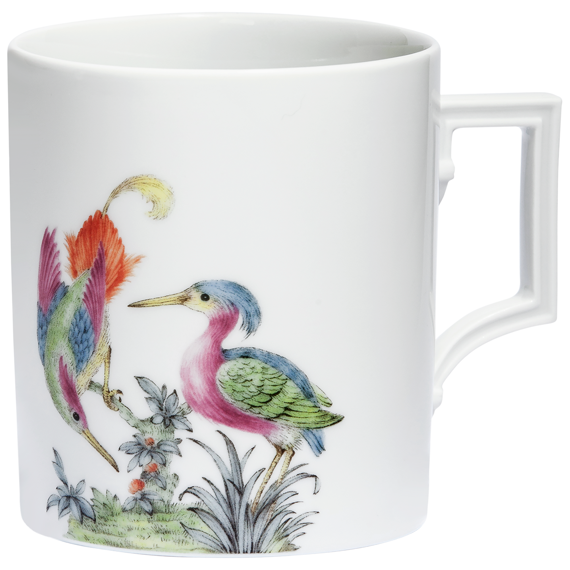 HOME OFFICE SET MUG FANCY BIRDS AND VASE BUTTERFLY