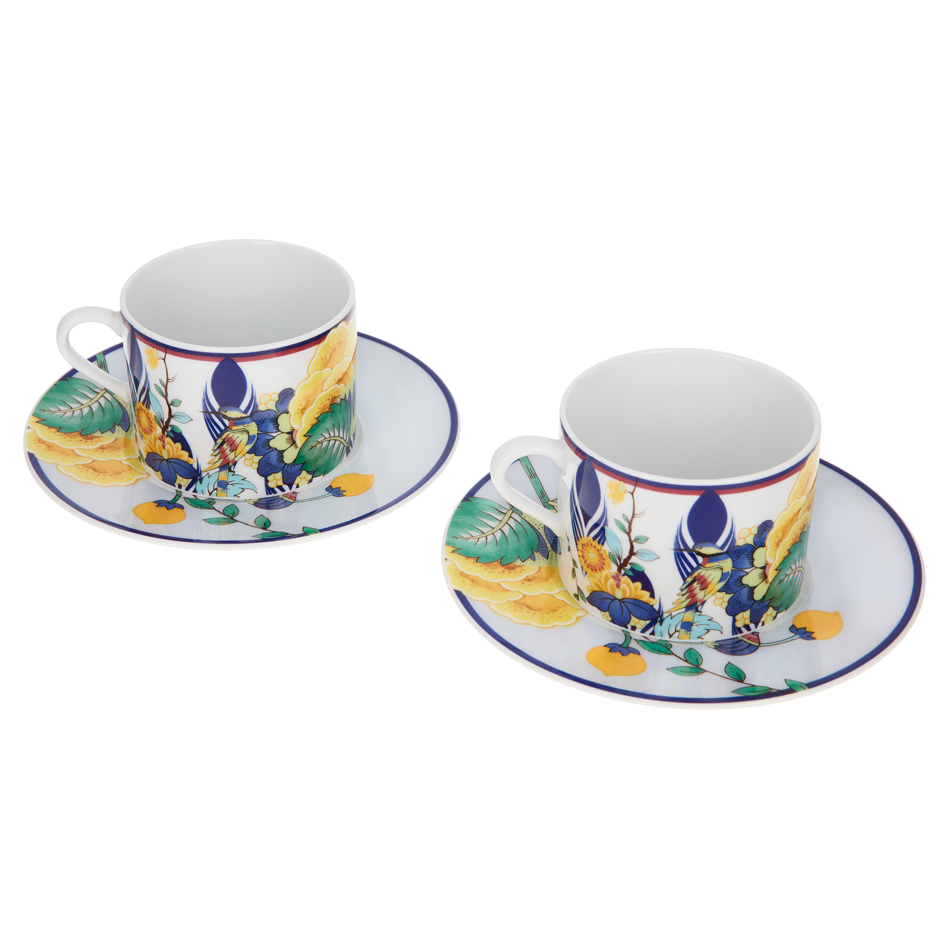 MEISSEN COLLAGE MYSTIC GARDEN COFFEE CUP SET