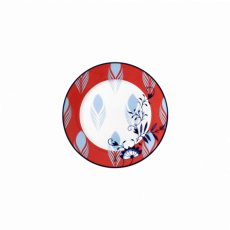 MEISSEN COLLAGE BLOOMY FEATHERS BREAD- & BUTTER PLATE