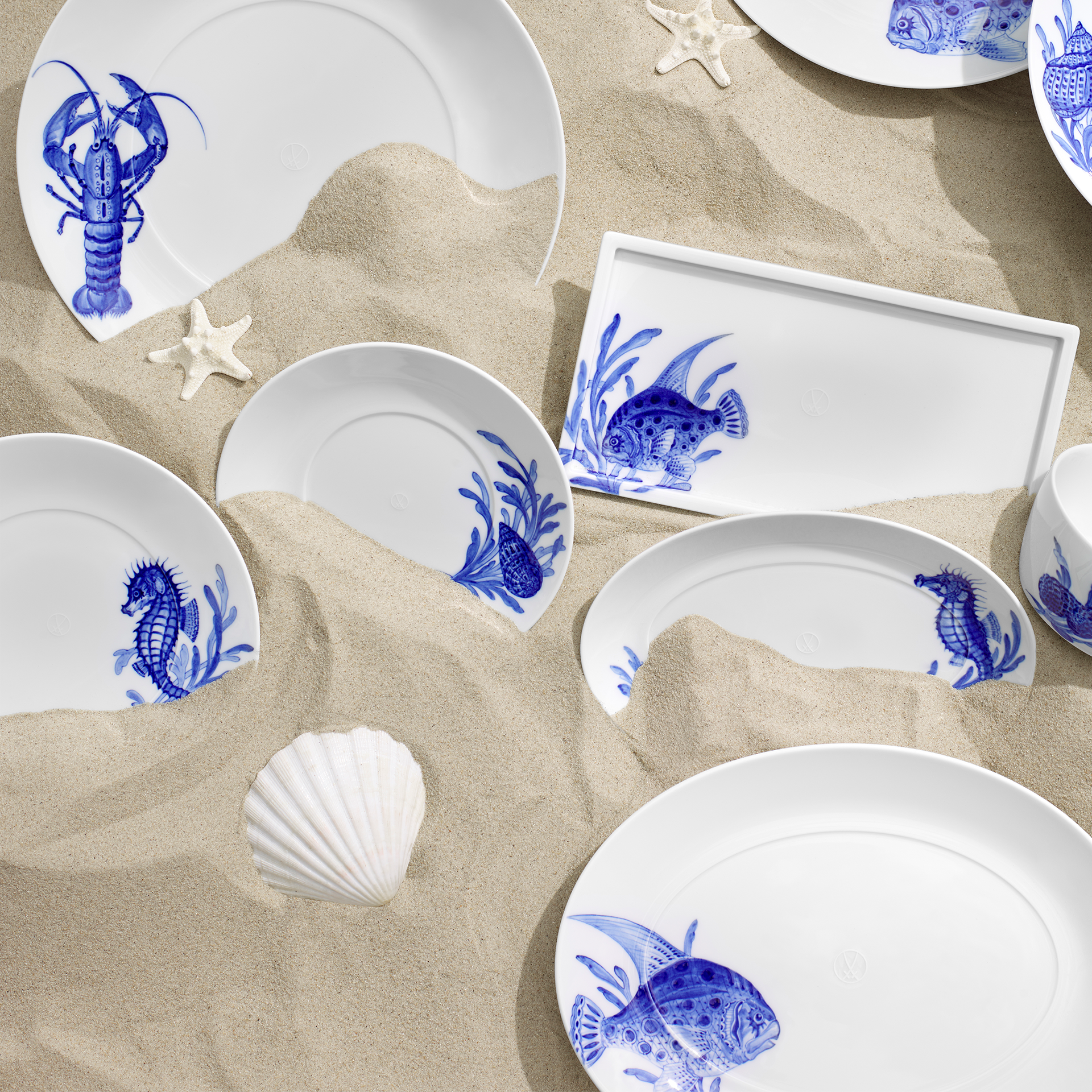 MEISSEN® COSMOPOLITAN BLUE TREASURES PLATTER FISH, OVAL