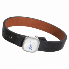 TRADEMARK SWORD IN COBALT BLUE LEATHER BRACELET