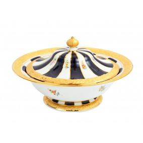 [Royal B&X X form,royal blue/gold] Covered Bowl