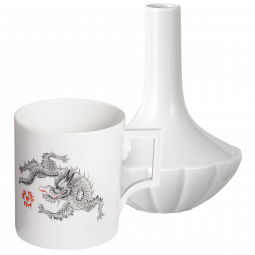 HOME OFFICE SET MUG MING DRAGON AND VASE LANDSCAPE