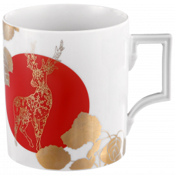 THE MEISSEN MUG COLLECTION MUG DEER, RED