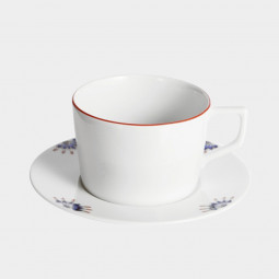 N°41 NOBLE BLUE CAPPUCCINO CUP & SAUCER