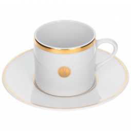 SWORDS LUXURY GOLD ESPRESSO CUP & SAUCER